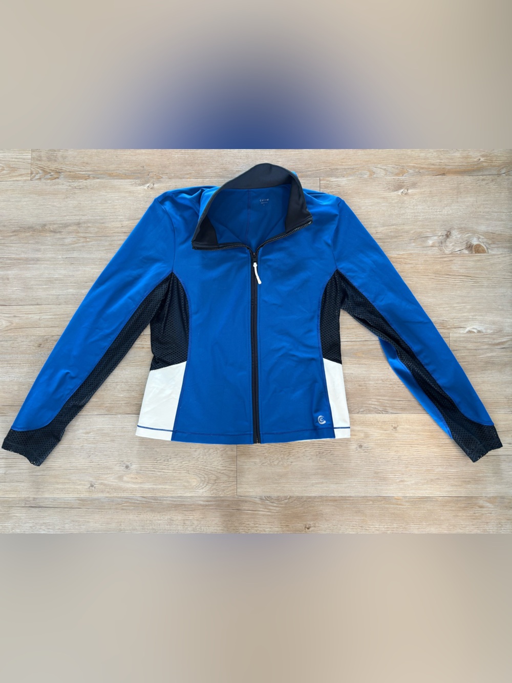 Blue Women's Performance Zip Jacket with Contrast Panels